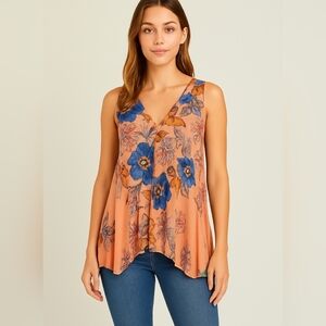 Free People v neck rayon tunic size Medium